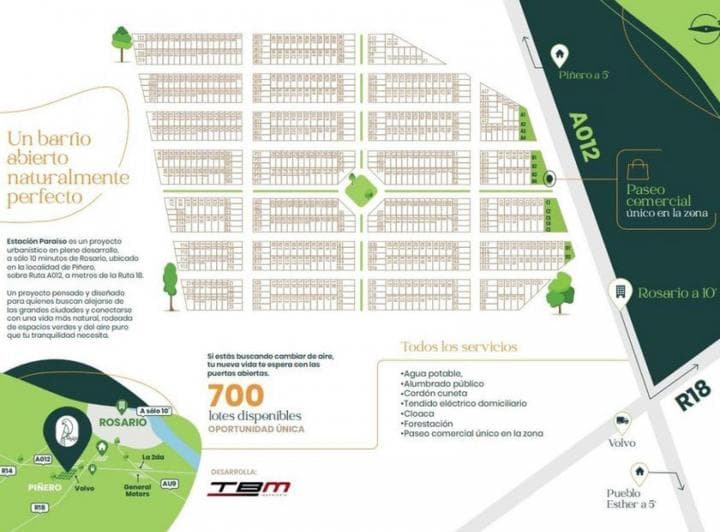 Lote en Estación Paraiso, Piñero. - 2