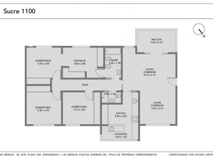 Venta 4 Ambitenes. Suite. Balcon. Luminoso. Torre de Categoria. Bajo Belgrano. Apto Credito. - 5