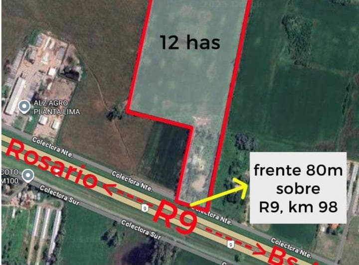 Venta Campo 12 Has Sobre Ruta 9, Km98, Zárate - 2
