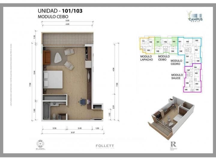 Monoambiente con Cochera a Estrenar en Venta en Villa Martelli - 2