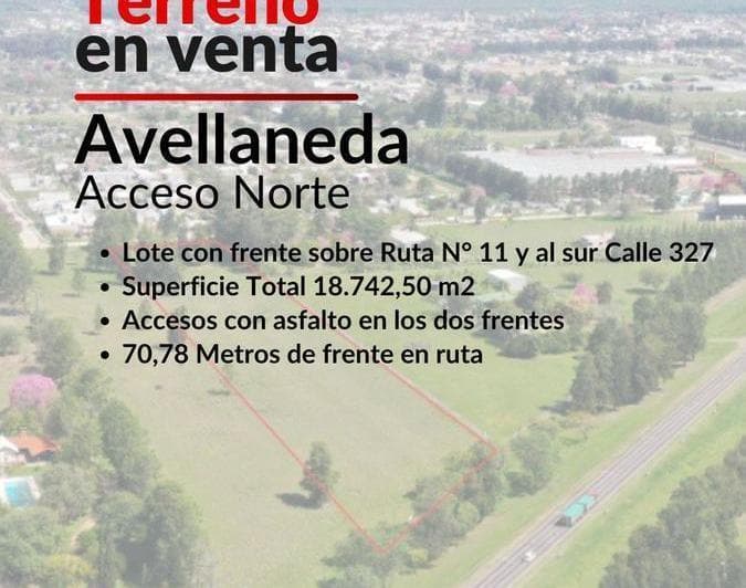 Venta Terreno Sobre Ruta Nac. N°11 en El Acceso Norte de La Ciudad de Avellaneda - 2