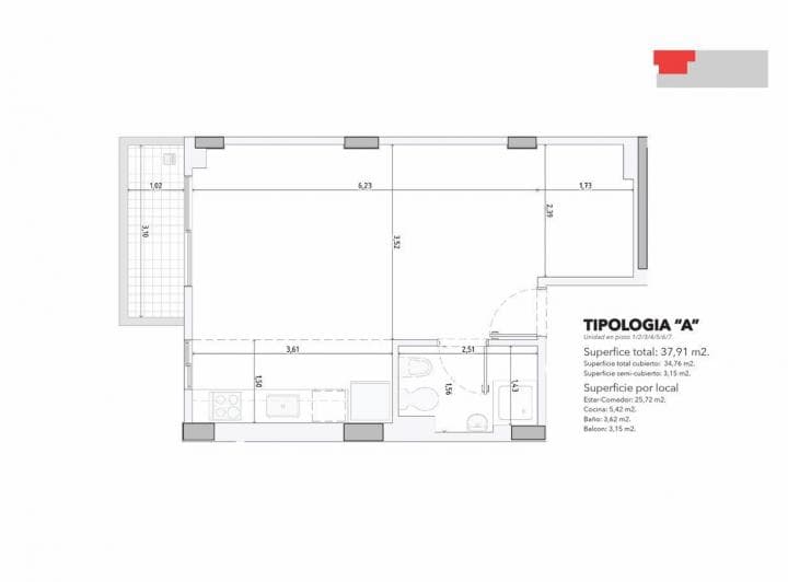 Departamento 1 Ambiente en Pozo – Fecha de Entrega: Abril 2026 - 5