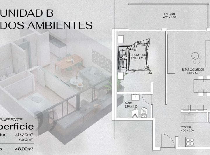 Venta Departamento 2 Ambientes en Construccion Villa Bosch - 4