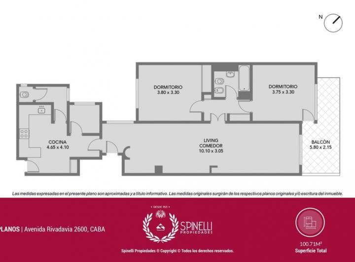 Venta Departamento 3 Ambientes 101 m² Balvanera Baño Toilette Oportunidad Apto Crédito Balcón Frente - 3