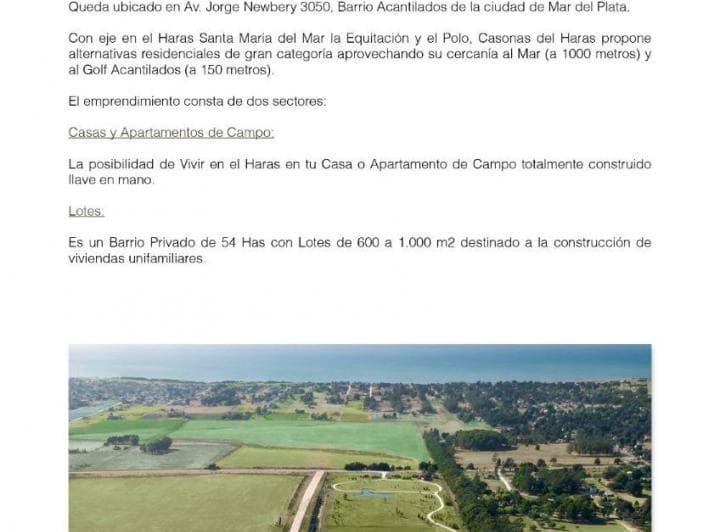 Terreno / Lote en Venta de 730 m² Ubicado en San Patricio - 2
