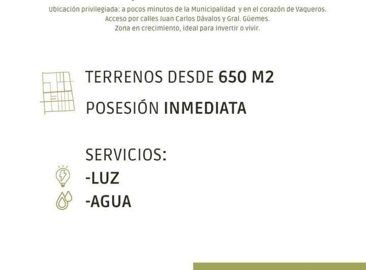 Terreno / Lote en Venta de 651 m² Ubicado en Vaqueros - 2