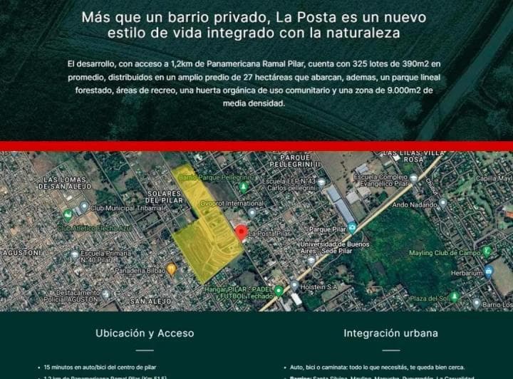 Lote en Venta en La Posta Pilar - 3
