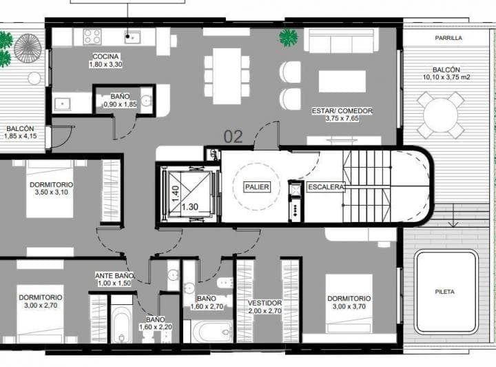 Departamento en Centro - 3