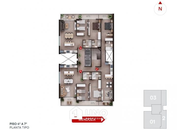 Departamento de 2 Dorm. con Balcón Terraza y Amenities, Entrega Inmediata. Cochera Disponible. - 2