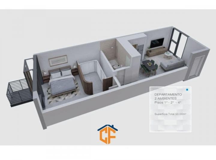 Departamento 2 Ambientes a Estrenar en Hurlingham - 4