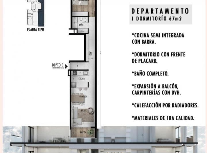 Venta de Departamento 1 Dormitorio - 2