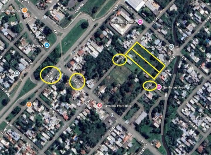 Terreno en Venta Sobre Calle 91 E/ 6 y 7. La Plata - 1958 m² - 2