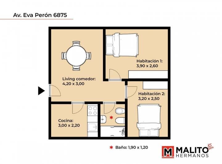 Departamento 3 Ambientes - Barrio Los Perales - 2