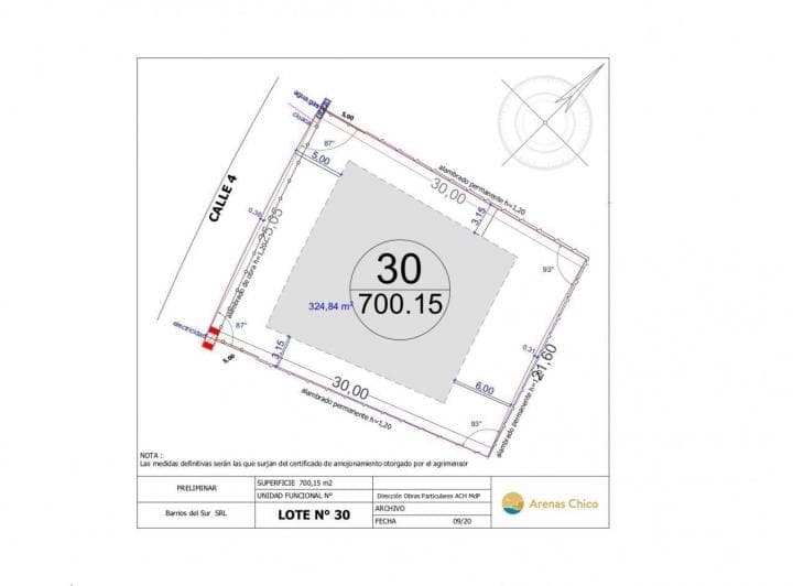 Imperdible. Lote en Barrio Arenas Chico. 700 m Cuadrados - 4