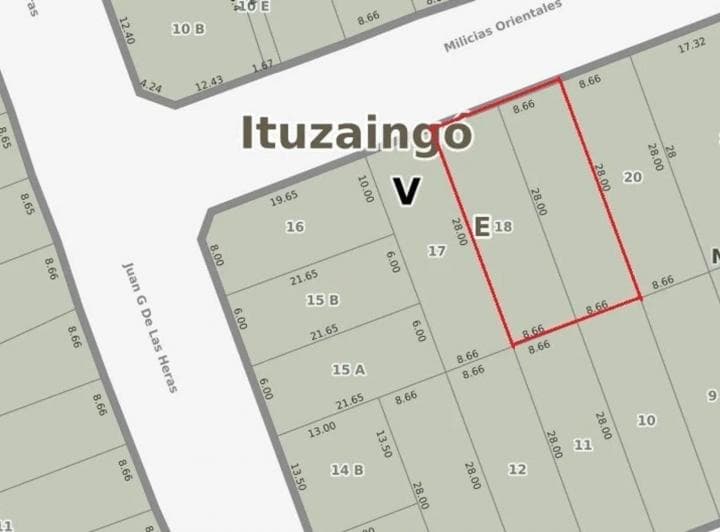 Lote Terreno Edificio en El Centro de Ituzaingó Norte 485 m² - 5