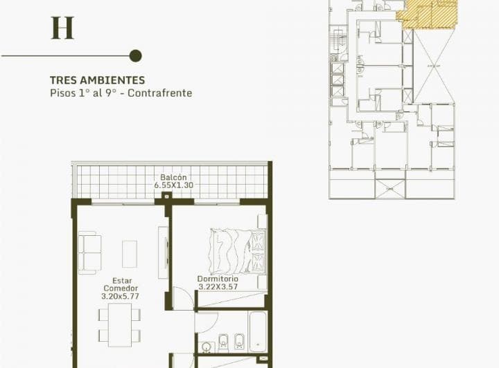 Venta 3 Ambientes con Balcón en Caseros - Belgrano 4664. - 2
