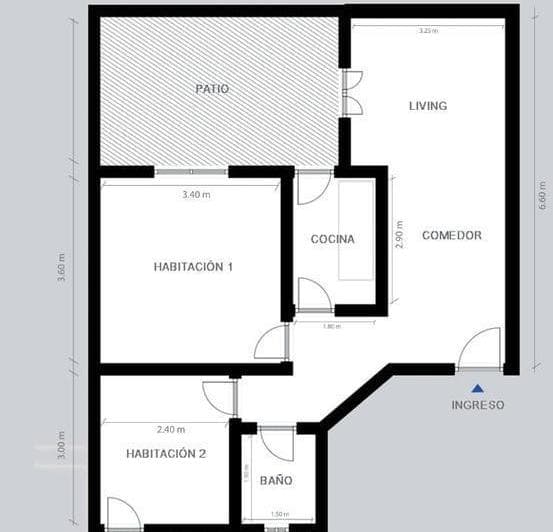 PH 3 Ambientes 82 m² con 2 Patios a Reciclar Pb Oportunidad! - Venta - 2