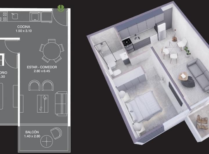 Departamentos en Venta de 1 Dormitorio B° General Paz - Financiados - 5
