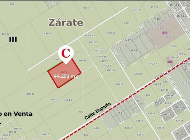 Campo en Venta. Superficie de 44.293 m². Importante Frente. con Potencial. Zarate - 2