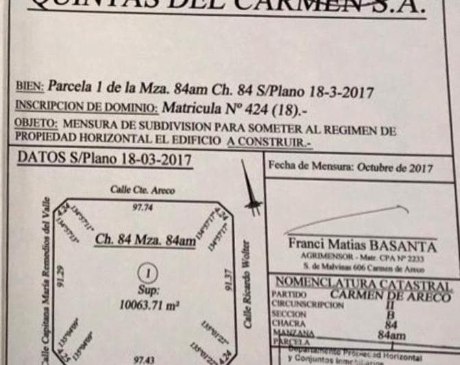 Terreno - Carmen de Areco - Excelente Ubicación - 5