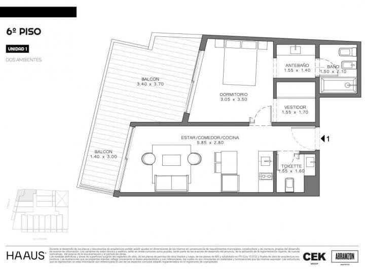 Haaus II Venta Depto 2 Amb Full Amenities en Palermo Soho - 2