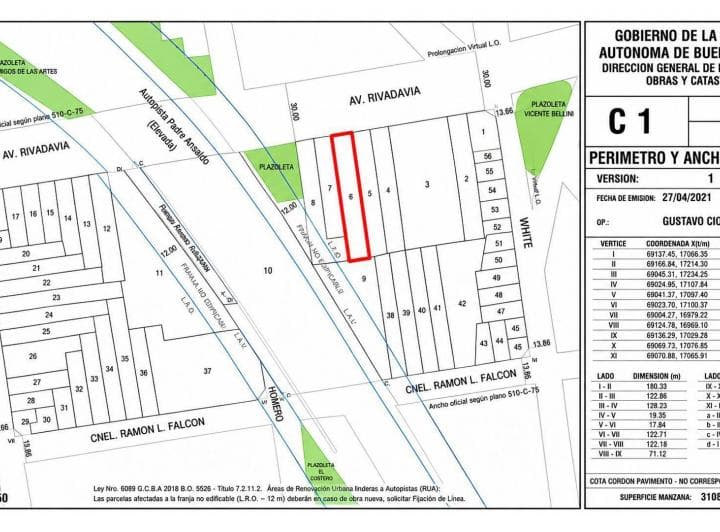 Venta Lote Villa Luro Apto Desarrollo 2500 m² - 2