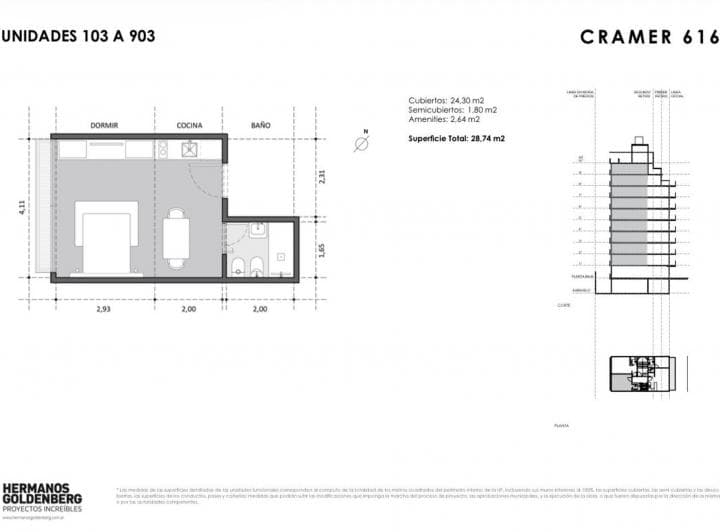 Monoambiente en Venta Belgrano con Amenities - 2