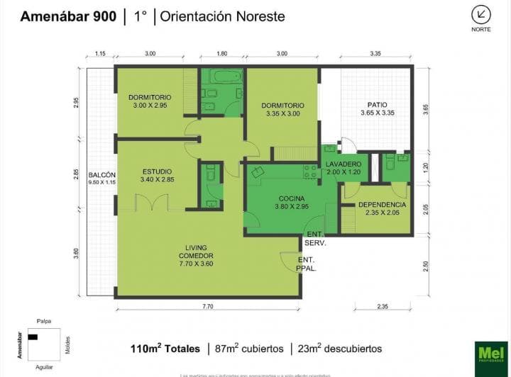 Piso 4 Ambientes |venta Belgrano | Dependencia y Cochera - 2
