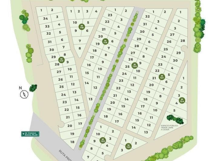 Venta. Terreno 1500 m². Financiación Hasta 60 Cuotas. Barrio Parque Robles II. Entrada por Ruta 192 - 3