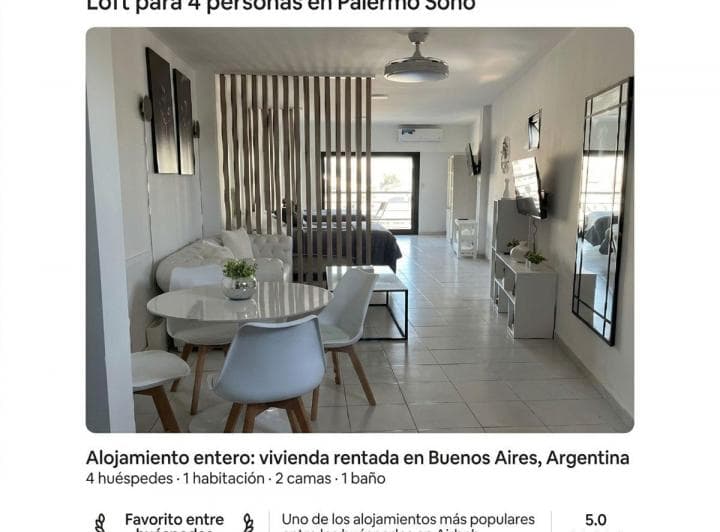 Departamento en Palermo Soho Apto Crédito. Operando en Airbnb. Se Vende Totalmente Equipado. - 2
