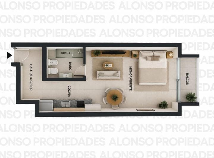 Venta - Monoambiente con Balcón - Apto Crédito - 2