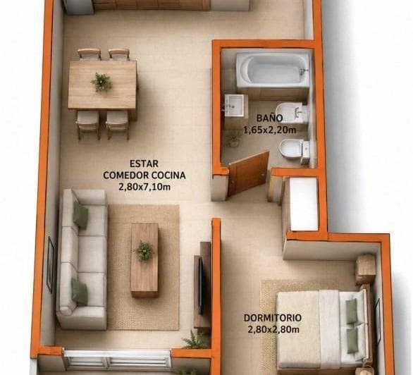 Departamento 2 Ambientes en Pozo con Balcon en Villa Urquiza - Blanco Encalada y Ceretti - 4