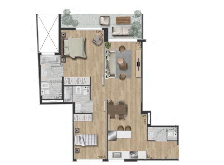 Venta Departamento 3 Ambientes con 2 Dorm. en Suite, Cochera, Baulera y Full Amenities, Nuñez - 2