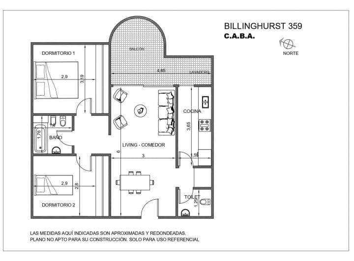 Venta Departo Almagro 3 Amb Balcon Pileta Parrilla - 2