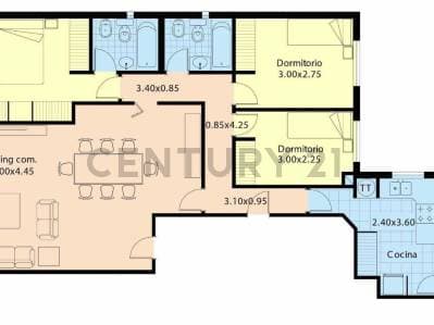 VENTA - DEPARTAMENTO 4 AMBIENTES CON DEPENDENCIA + COCHERA FIJA + BAULERA - 2