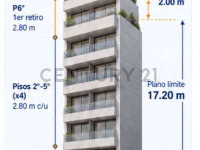Terreno Edificable en Vélez Sarsfield | 906 m² Comercializables | PB + 5 Pisos + 2 Retiros | Vélez S - Principal