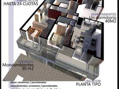 VENTA DEPARTAMENTO MONOAMBIENTE AL FRENTE CON BALCON - 2