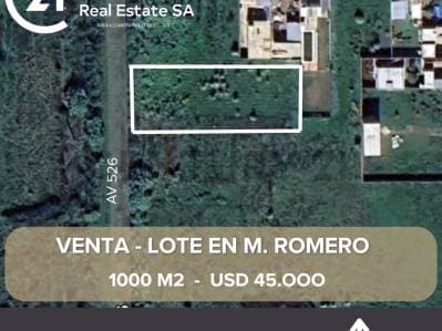 VENTA LOTE 1000 M2 MELCHOR ROMERO LA PLATA - Principal