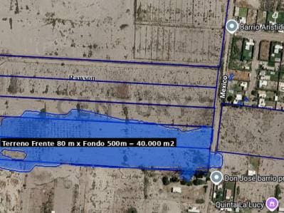 VENTA TERRENO DE 4 HECTARIAS EN ZONA FINCA LA BERTA - 80 Frente x 500 Fondo - 2
