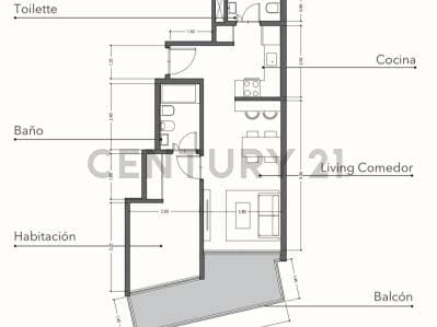 VENTA DEPTO DOS AMBIENTES CON AMPLIO BALCON EN CABALLITO - 2