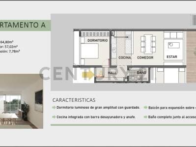Departamento en venta en La Plata de 1 dormitorio en obra avanzada - 2