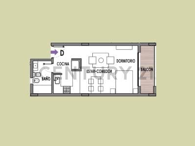 Departamento en venta en la plata monoambiente EN POZO - 2