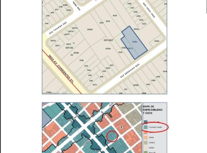 Venta Triple Frente en Villa Crespo. 50 m Fondo. 8250 m Vendibles - 3