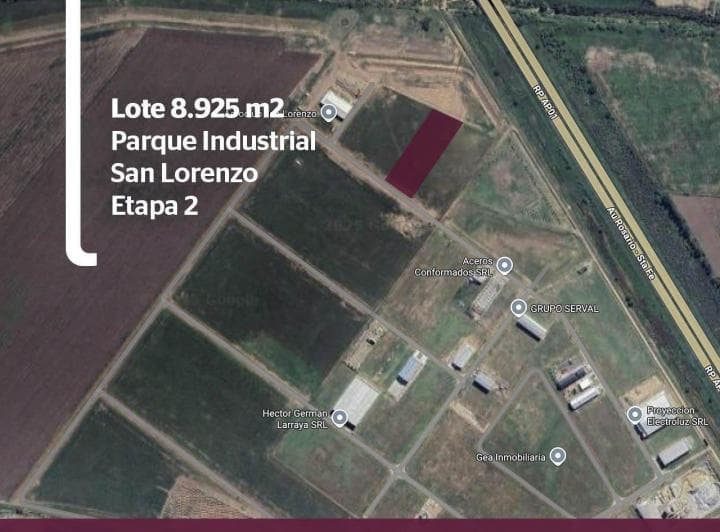 Lote en Venta - 8.925 m² - Sector Industrial - Parque Industrial San Lorenzo. en Etapa II. - 2