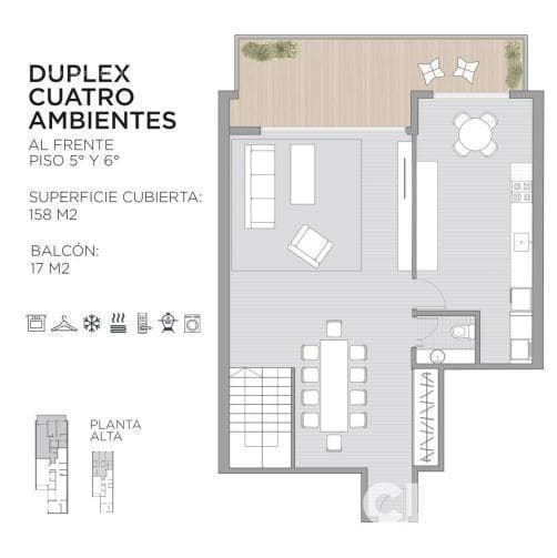 Venta - Duplex 4 Ambientes con Balcón Aterrazado - Pozo - Amenities - Villa Crespo - 3