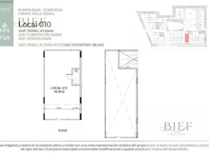 Local 42,8 m² Cubiertos · Calle Doral · Doral Cc - 2