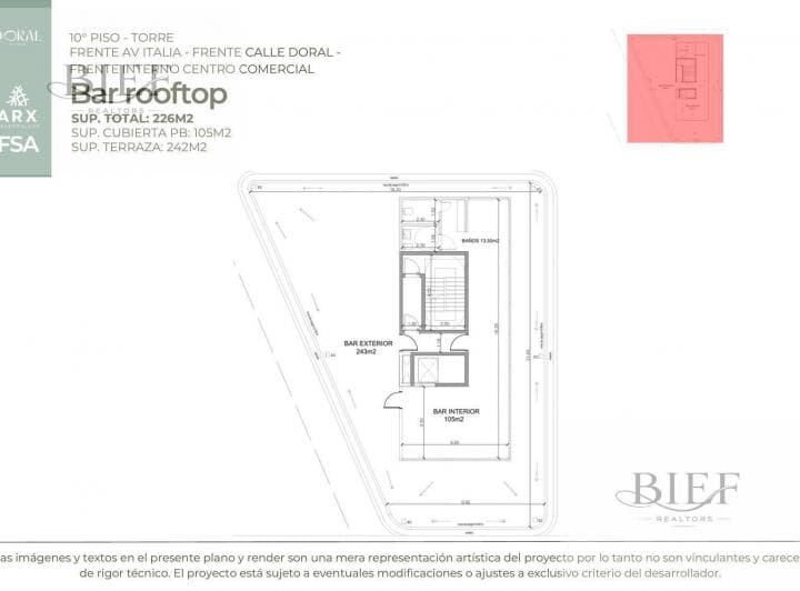 Bar Rooftop 226 m² + Terraza 242 m² · Doral Cc - 2