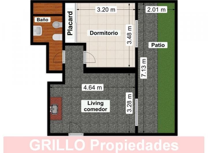 Corvalán 2636. Departamento Dos Ambientes. PH Sin Expensas. con Patio. - 2