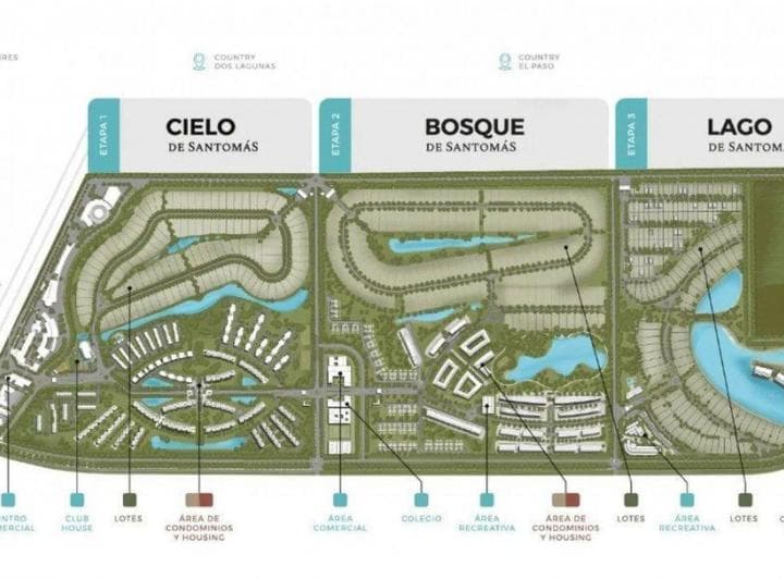 Lote en Santomas de 1013 m² Aprox en Etapa 1 - 3
