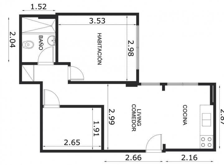 Venta Departamento 2 Ambientes en Caballito - 5